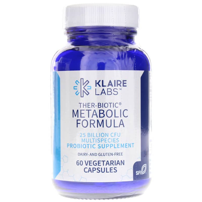 Klaire Labs Ther-Biotic Metabolic Formula Probiotic 25 Billion CFU 60 Veg Capsules
