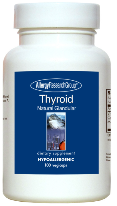 Allergy Research Group Thyroid Natural Glandular 100 Capsules