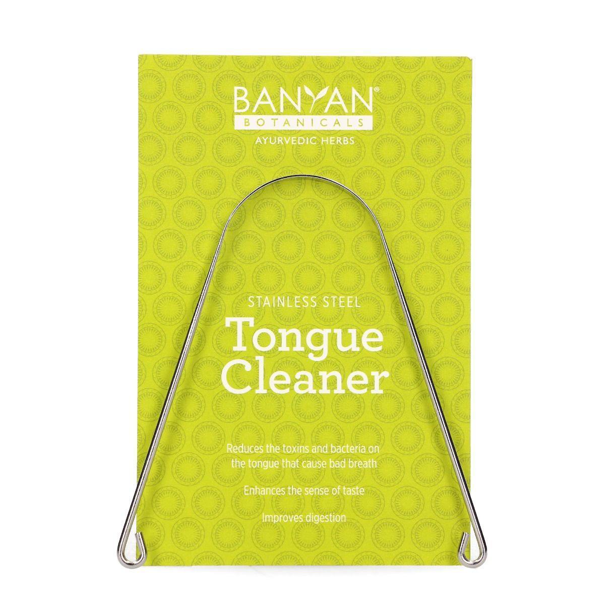 Banyan Botanicals Tongue Cleaner Stainless Steel 1 Pcs Banyan-Botanicals 3 Pack - VitaHeals.com