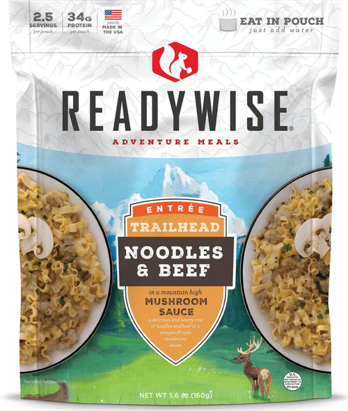 READYWISE Trailhead Noodles & Beef Case of 6 Emergency Food Supply