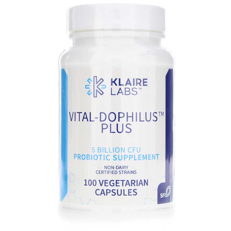 Klaire Labs Vital-Dophilus Plus Probiotic 100 Veg Capsules