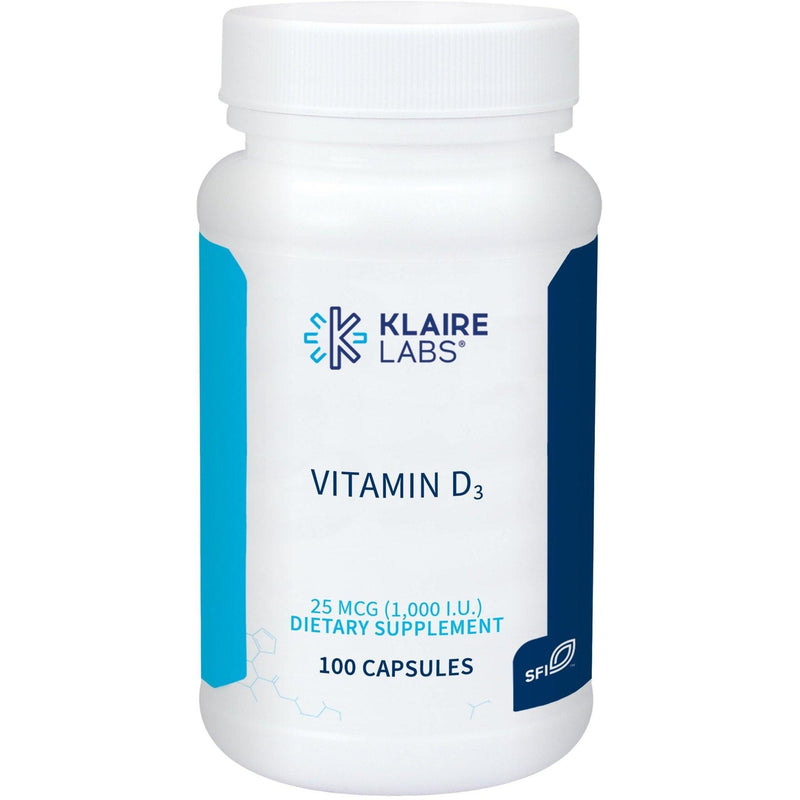 Klaire Labs Vitamin D3 1000 Iu 100 Capsules 2 Pack - VitaHeals.com