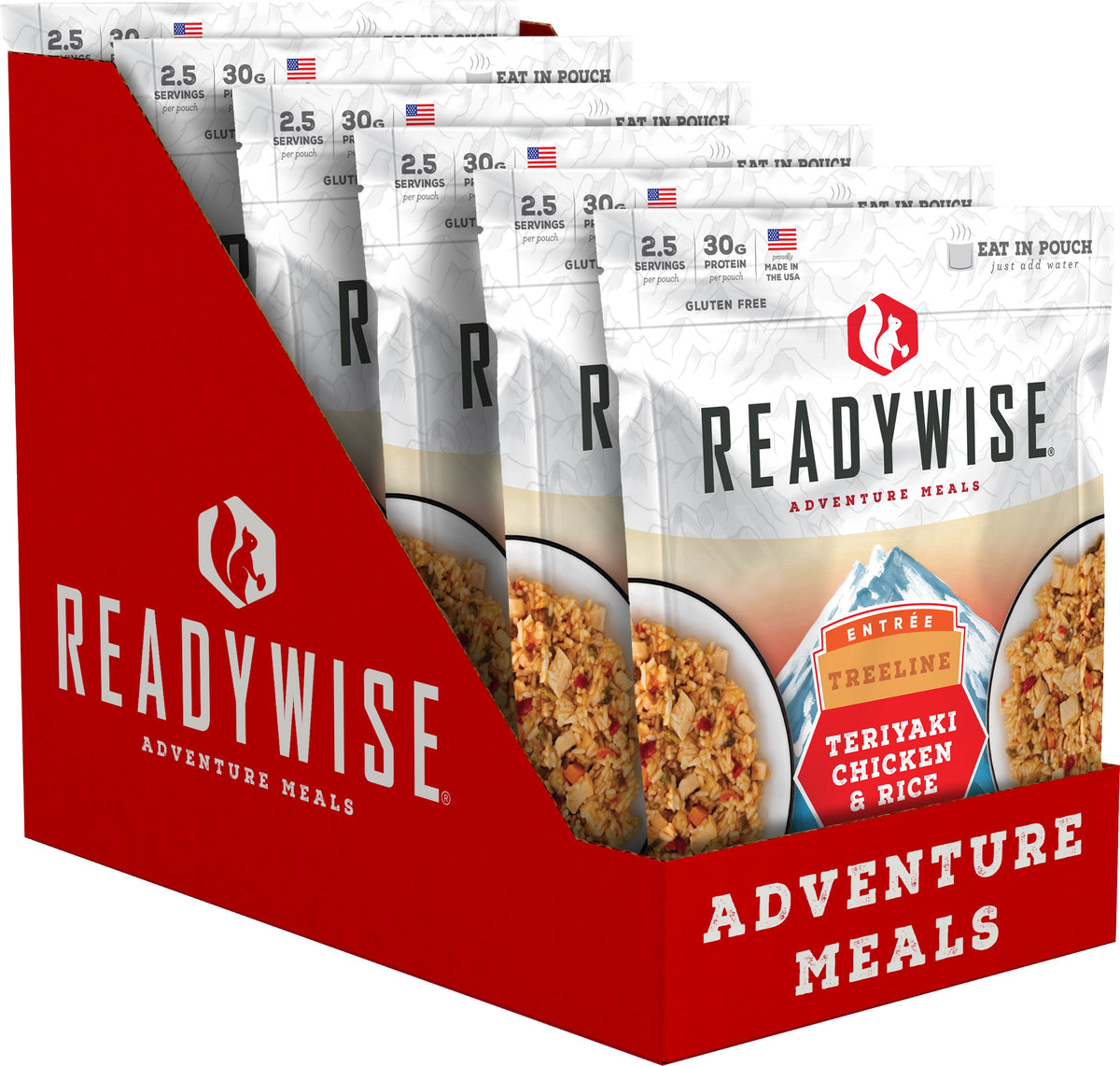 READYWISE Treelline Teriyaki Chicken & Rice Case of 6 Emergency Food Supply