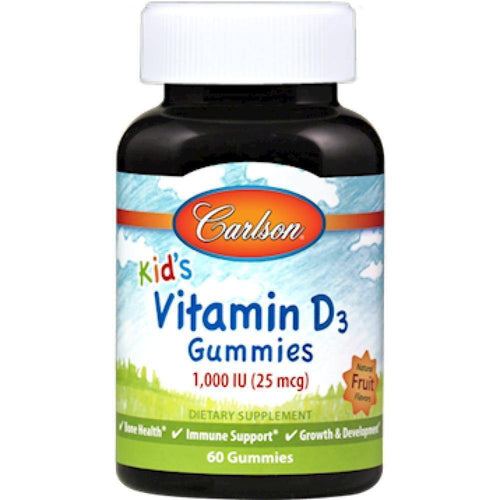 Carlson Labs , Kid's Vitamin D3 Gummies 60 gummies 2 Pack - VitaHeals.com
