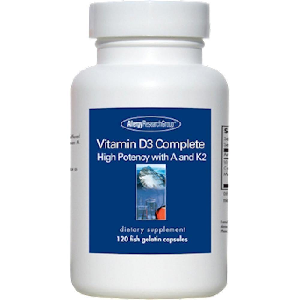 Allergy Research Group , Vitamin D3 Complete 120 gelCapsules - VitaHeals.com