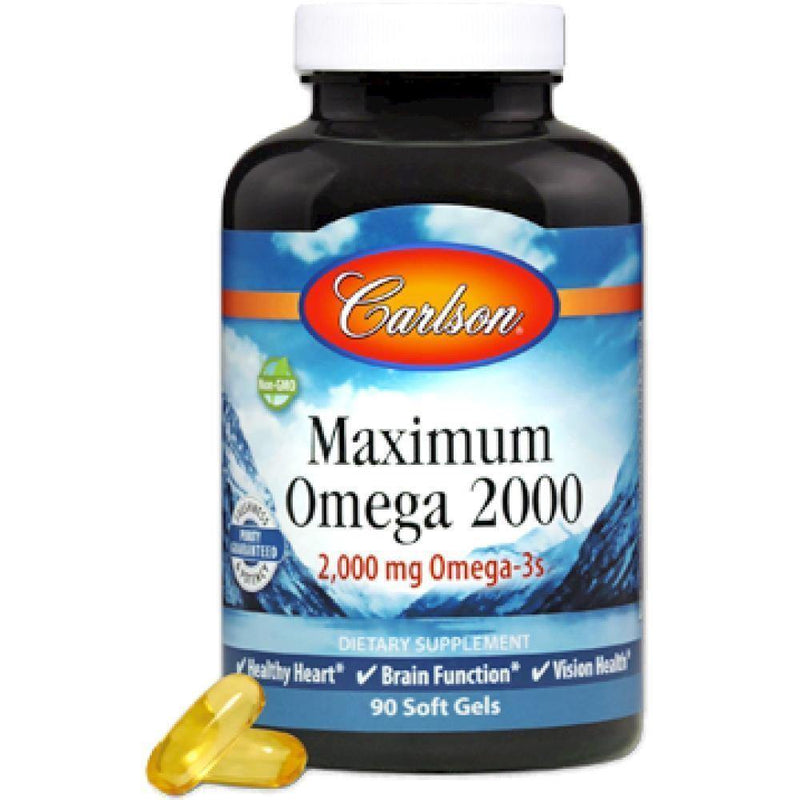 Carlson Labs , Maximum Omega 2000 90 softgels 2 Pack - VitaHeals.com