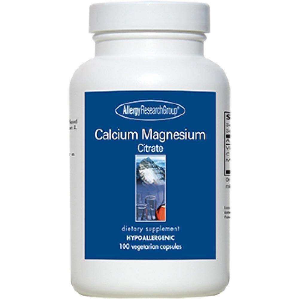 Allergy Research Group , Calcium Magnesium Citrate 100 Capsules - VitaHeals.com
