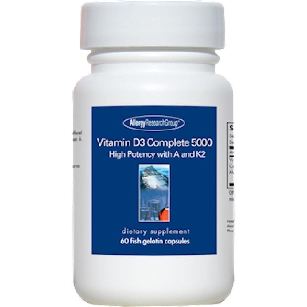 Allergy Research Group , Vitamin D3 Complete 5000 60 gelCapsules 2 Pack - VitaHeals.com