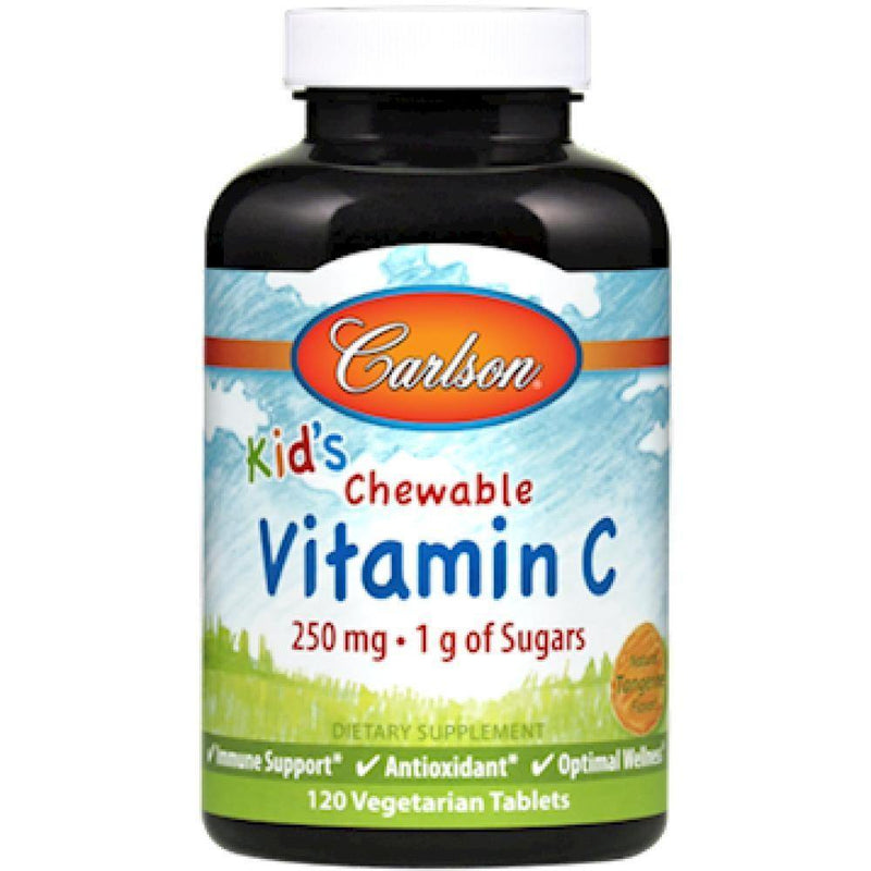 Carlson Labs , Kids Chewable Vitamin C 250 mg 120chew 2 Pack - VitaHeals.com