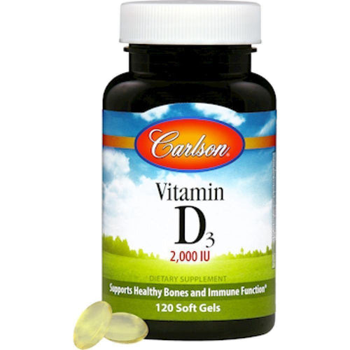 Carlson Labs , Vitamin D 2000 IU 120 gels 2 Pack - VitaHeals.com