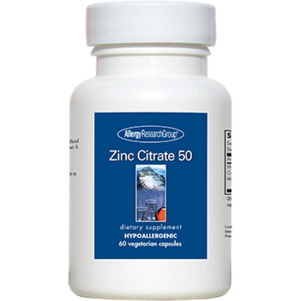 Allergy Research Group , Zinc Citrate 50 mg 60 Capsules 2 Pack - VitaHeals.com