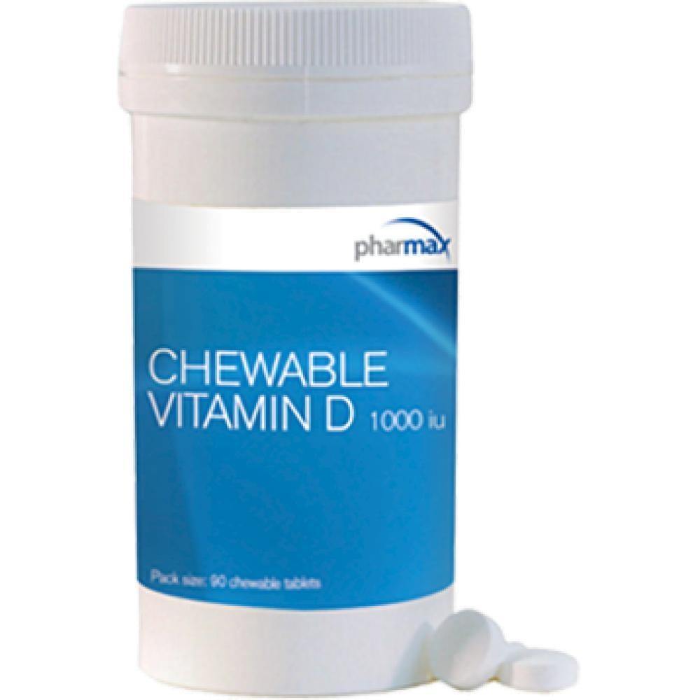 Pharmax , Chewable Vitamin D 1000 IU 90 Tablets 2 Pack - VitaHeals.com