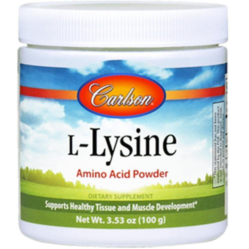 Carlson Labs , L-Lysine Amino Acid Powder 100 gms 2 Pack - VitaHeals.com