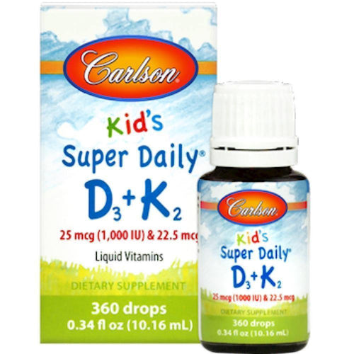 Carlson Labs , Kids D3 & K2 10.16 ml 2 Pack - VitaHeals.com