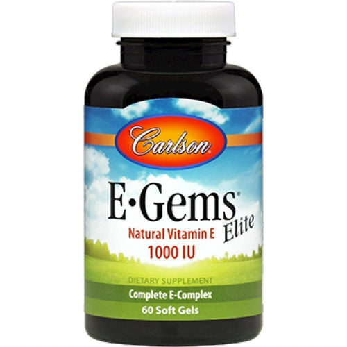 Carlson Labs , E-Gems Elite 1000 IU 60 gels 2 Pack - VitaHeals.com