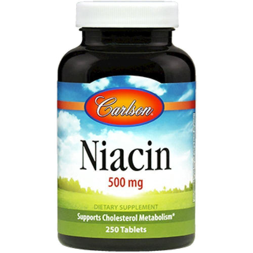 Carlson Labs , Niacin 500 mg 250 Tablets 2 Pack - VitaHeals.com