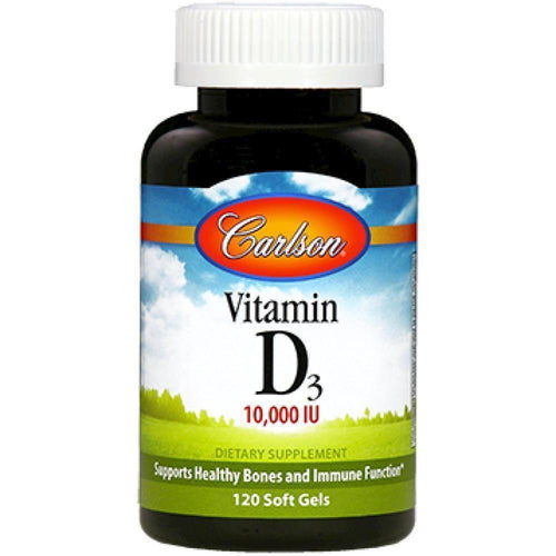 Carlson Labs , Vitamin D3 10,000 IU 120 gels 2 Pack - VitaHeals.com
