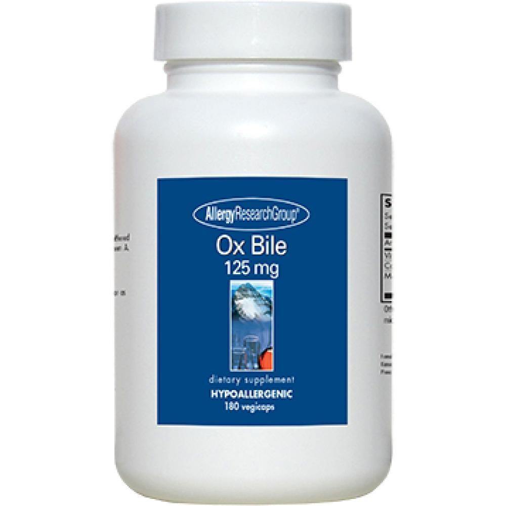 Allergy Research Group , Ox Bile 125 mg 180 Veg Capsules - VitaHeals.com
