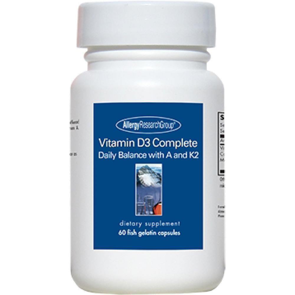 Allergy Research Group , Vitamin D3 Complete 60 gels 2 Pack - VitaHeals.com