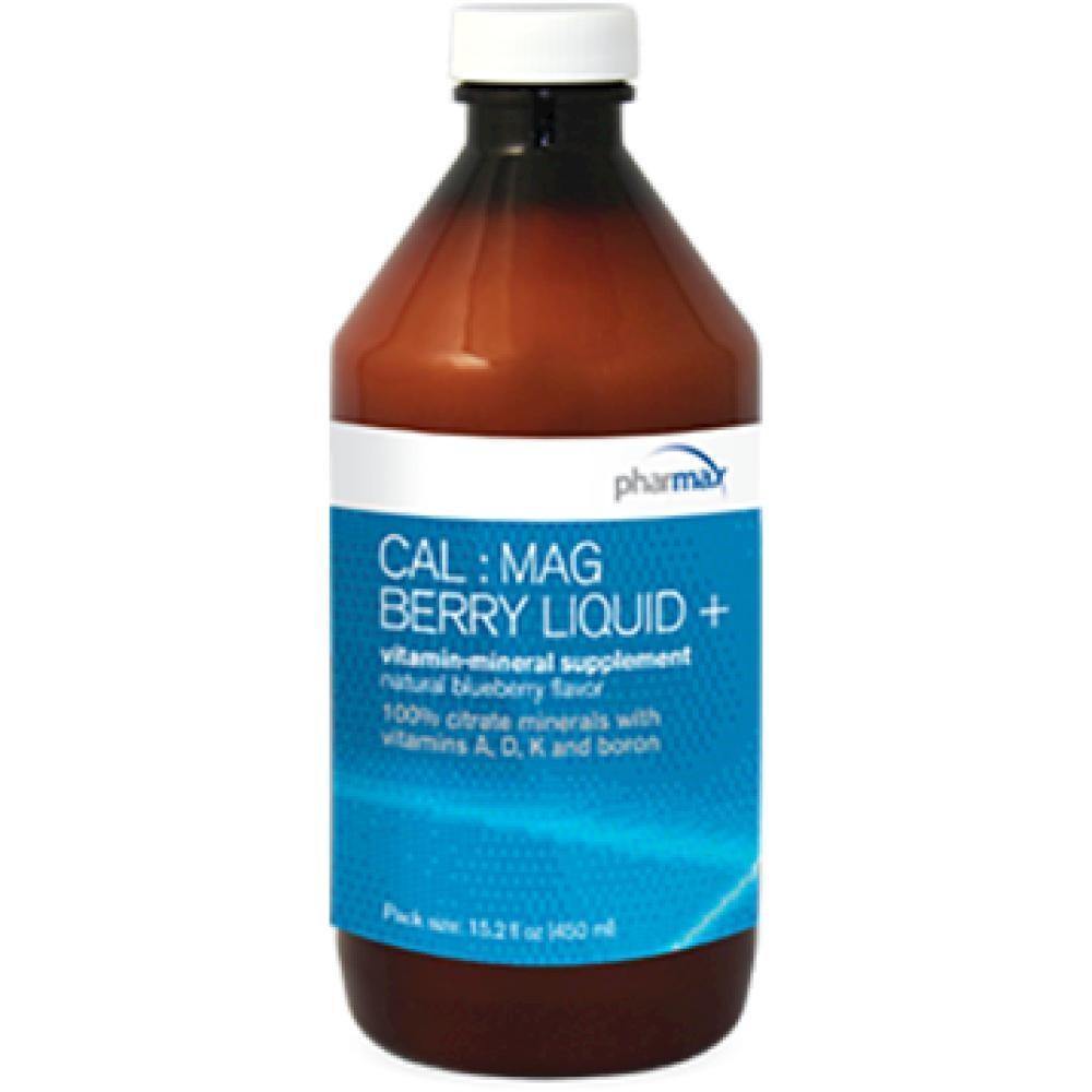 Pharmax , Cal : Mag Berry Liquid + 15.2 fl oz 2 Pack - VitaHeals.com