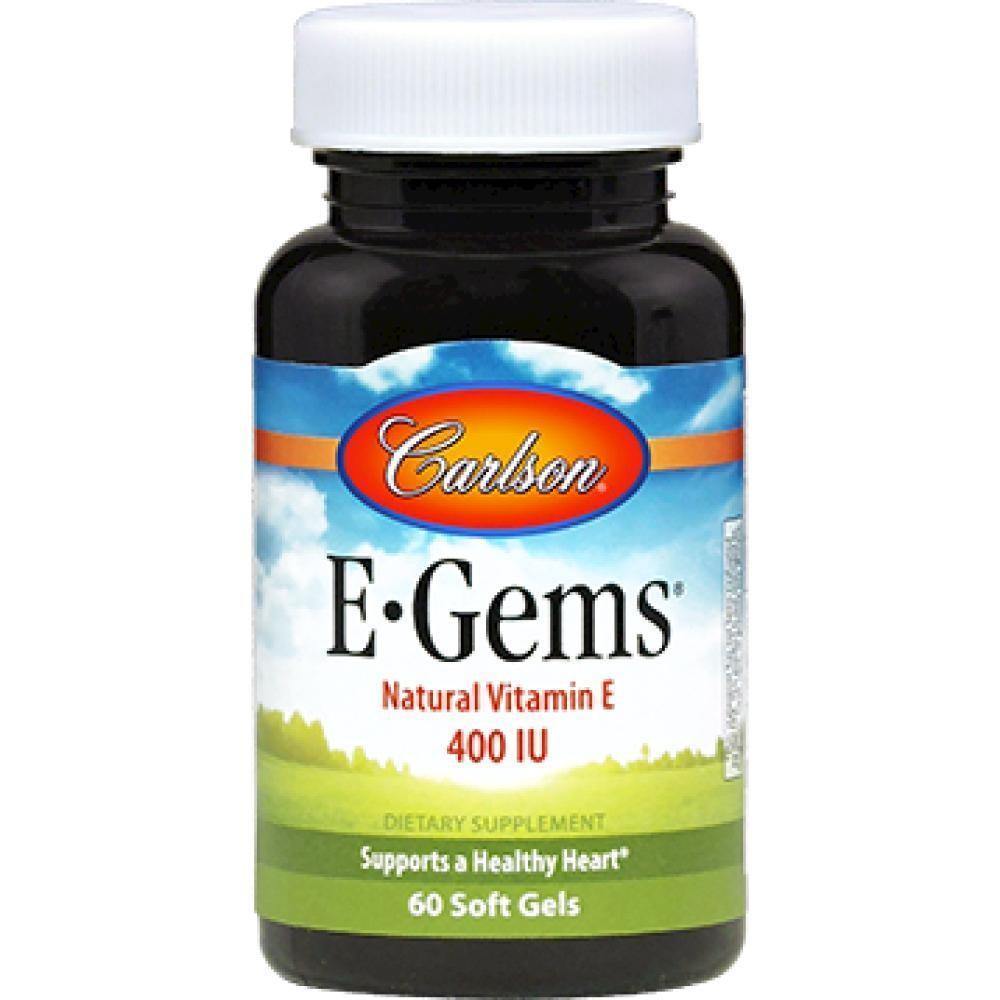 Carlson Labs , E-Gems 400 IU 60 gels 2 Pack - VitaHeals.com