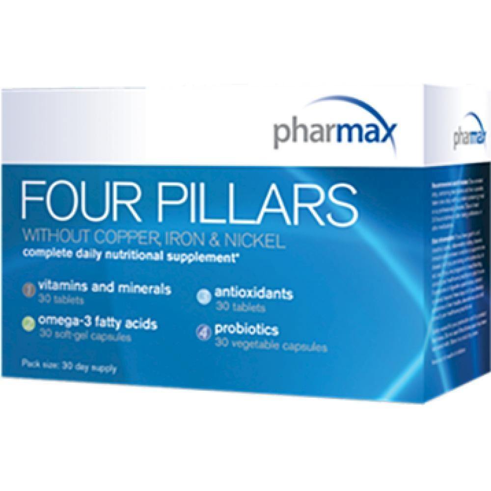 Pharmax , Four Pillars W/O Fe, Cu, Ni 30 Servings 2 Pack - VitaHeals.com
