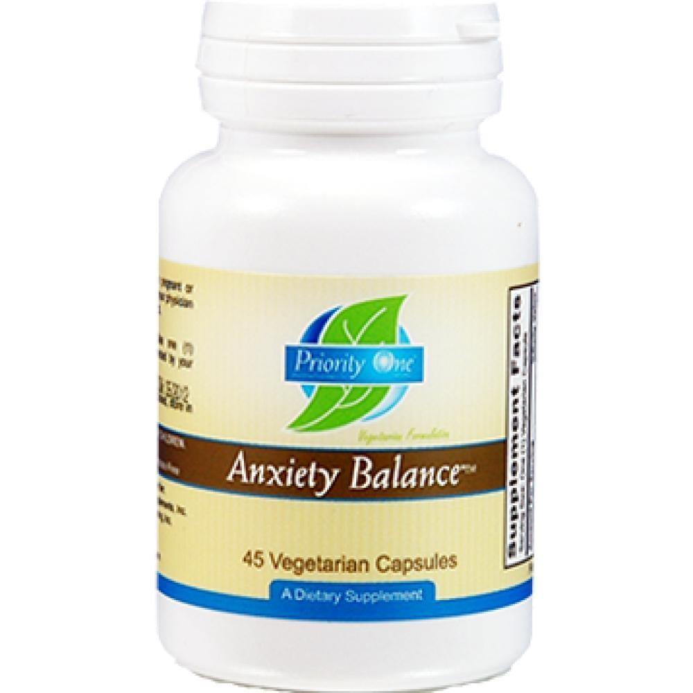 Priority One Vitamins Anxiety Balance 45 Veg Capsules - VitaHeals.com