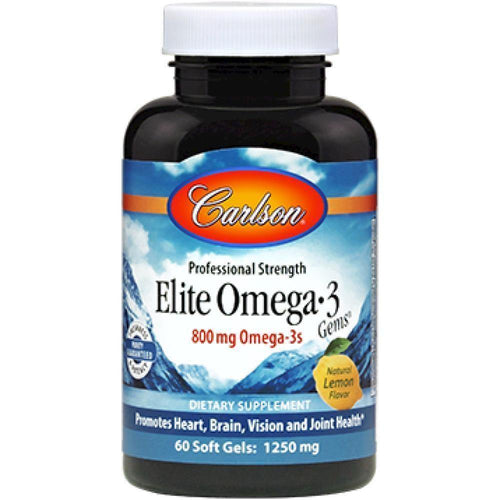 Carlson Labs , Elite Omega 3 Gems 60 softgels - VitaHeals.com