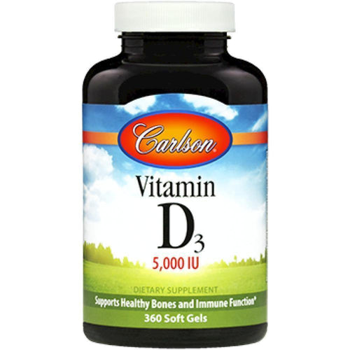 Carlson Labs , Vitamin D3 5000 IU 360 softgels - VitaHeals.com