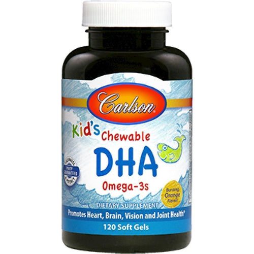 Carlson Labs , Kids Chewable DHA Omega-3s 120 softgels 2 Pack - VitaHeals.com