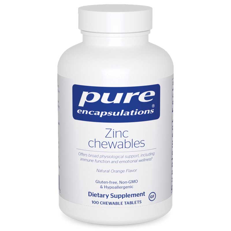 Pure Encapsulations Zinc Chewables 100 Chewable Tablets